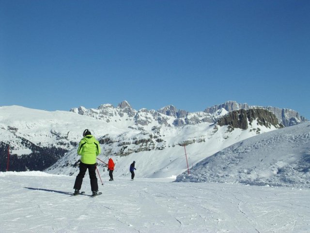 pista Fiamme Gialle al passo Rolle